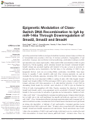 Cover page: Epigenetic Modulation of Class-Switch DNA Recombination to IgA by miR-146a Through Downregulation of Smad2, Smad3 and Smad4