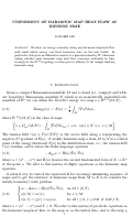 Cover page of Uniformity of harmonic map heat flow at infinite time