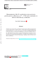 Cover page: Measurement of the Wγ Production Cross Section in Proton-Proton Collisions at s=13 TeV and Constraints on Effective Field Theory Coefficients