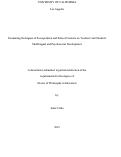 Cover page: Examining the Impact of Sociopolitical and School Contexts on Teachers' and Students' Multilingual and Psychosocial Development