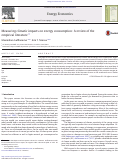 Cover page: Measuring climatic impacts on energy consumption: A review of the empirical literature