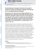 Cover page: Catecholaminergic Polymorphic Ventricular Tachycardia in Children