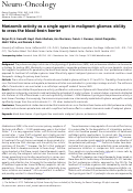 Cover page: Marizomib activity as a single agent in malignant gliomas: ability to cross the blood-brain barrier