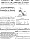 Cover page: Development of TQC01, a 90 mm Nb3 Sn Model Quadrupole for LHC Upgrade Based on SS Collar