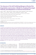 Cover page: The Genome of the Self-Fertilizing Mangrove Rivulus Fish, Kryptolebias marmoratus : A Model for Studying Phenotypic Plasticity and Adaptations to Extreme Environments