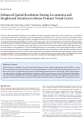 Cover page: Enhanced Spatial Resolution During Locomotion and Heightened Attention in Mouse Primary Visual Cortex