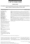 Cover page: An analysis of observer‐rated functional vision in patients implanted with the Argus II Retinal Prosthesis System at three years