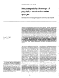 Cover page: Histocompatibility bioassays of population structure in marine sponges