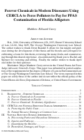 Cover page: Forever Chemicals in Modern Dinosaurs: Using CERCLA to Force Polluters to Pay for PFAS Contamination of Florida Alligators