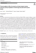 Cover page: The atmospheric effect of aerosols on future tropical cyclone frequency and precipitation in the Energy Exascale Earth System Model