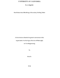 Cover page: One-Dimensional Modeling of Secondary Settling Tanks