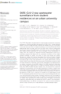 Cover page: SARS-CoV-2 raw wastewater surveillance from student residences on an urban university campus