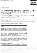 Cover page: Can a commercially available EPID dosimetry system detect small daily patient setup errors for cranial IMRT/SRS?