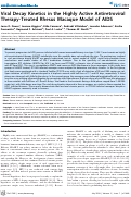 Cover page: Viral Decay Kinetics in the Highly Active Antiretroviral Therapy-Treated Rhesus Macaque Model of AIDS