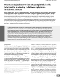 Cover page: Pharmacological conversion of gut epithelial cells into insulin-producing cells lowers glycemia in diabetic animals