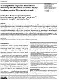 Cover page: S-allylcysteine Improves Blood Flow Recovery and Prevents Ischemic Injury by Augmenting Neovasculogenesis