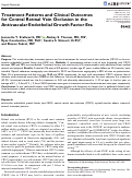 Cover page: Treatment Patterns and Clinical Outcomes for Central Retinal Vein Occlusion in the Antivascular Endothelial Growth Factor Era