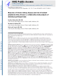 Cover page: Measures of chronic kidney disease and risk of incident peripheral artery disease: a collaborative meta-analysis of individual participant data