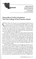 Cover page: Noncredit to Credit Articulation: The City College of San Francisco Model