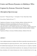 Cover page: Carrier and Phonon Dynamics in Multilayer WSe2 Captured by Extreme Ultraviolet Transient Absorption Spectroscopy