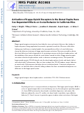 Cover page: Activation of kappa opioid receptors in the dorsal raphe have sex dependent effects on social behavior in California mice