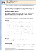 Cover page: Theoretical Impact of Florbetapir (18F) Amyloid Imaging on Diagnosis of Alzheimer Dementia and Detection of Preclinical Cortical Amyloid