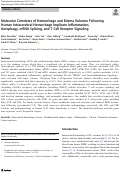 Cover page: Molecular Correlates of Hemorrhage and Edema Volumes Following Human Intracerebral Hemorrhage Implicate Inflammation, Autophagy, mRNA Splicing, and T Cell Receptor Signaling