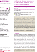 Cover page: Social identity bias and communication network clustering interact to shape patterns of opinion dynamics.