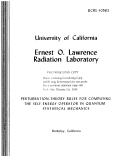 Cover page: PERTURBATION-THEORY RULES FOR COMPUTING THE SELF-ENERGY OPERATOR IN QUANTUM STATISTICAL MECHANICS