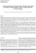 Cover page: Community-Based Cardiovascular Disease Prevention to Reduce Cardiometabolic Risk in Latina Women: A Pilot Program