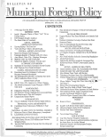 Cover page: Bulletin of Municipal Foreign Policy - Spring 1987