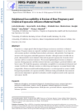 Cover page: Heightened susceptibility: A review of how pregnancy and chemical exposures influence maternal health