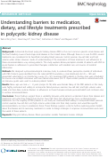 Cover page: Understanding barriers to medication, dietary, and lifestyle treatments prescribed in polycystic kidney disease