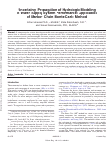 Cover page: Uncertainty Propagation of Hydrologic Modeling in Water Supply System Performance: Application of Markov Chain Monte Carlo Method