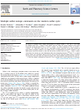 Cover page: Multiple sulfur isotope constraints on the modern sulfur cycle