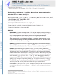 Cover page: Technology‐Delivered Cognitive‐Behavioral Interventions for Alcohol Use: A Meta‐Analysis