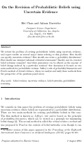 Cover page: On the revision of probabilistic beliefs using uncertain evidence