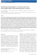 Cover page: Identifying homomorphic sex chromosomes from wild‐caught adults with limited genomic resources