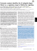 Cover page: Proteomic analysis identifies the E3 ubiquitin ligase Pdzrn3 as a regulatory target of Wnt5a-Ror signaling