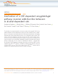 Cover page: Inactivation of a CRF-dependent amygdalofugal pathway reverses addiction-like behaviors in alcohol-dependent rats