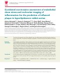 Cover page: Combined non-invasive assessment of endothelial shear stress and molecular imaging of inflammation for the prediction of inflamed plaque in hyperlipidaemic rabbit aortas