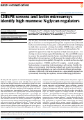 Cover page: CRISPR screens and lectin microarrays identify high mannose N-glycan regulators.