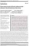 Cover page: Heat shock protein 60 and cardiovascular diseases: An intricate love‐hate story