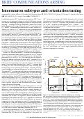 Cover page: Interneuron subtypes and orientation tuning