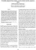 Cover page: Probability judgement from samples: accurate estimates and the conjunctionfallacy