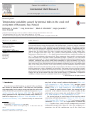 Cover page: Temperature variability caused by internal tides in the coral reef ecosystem of Hanauma bay, Hawai‘i