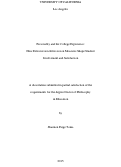 Cover page: Personality and the College Experience: How Extraversion-Introversion Measures Shape Student Involvement and Satisfaction