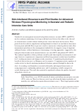 Cover page: Skin-interfaced biosensors for advanced wireless physiological monitoring in neonatal and pediatric intensive-care units