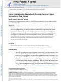 Cover page: Using Entertainment-Education to Promote Cervical Cancer Screening in Thai Women