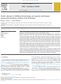 Cover page: Distinct domains of childhood disadvantage and cognitive performance among older Brazilians: Evidence from ELSI-Brazil.